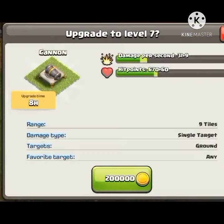 How To Gear Up In Clash Of Clans How to gear up your cannon in clash of clans#short - YouTube