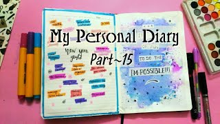 My Personal Diary Part-15 Simple Way To Decorate Diary Pages Journal Writing Bullet Journal