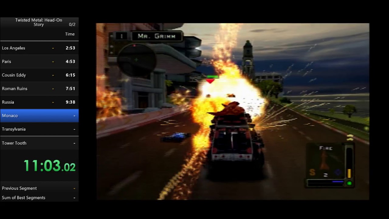 Twisted Metal: Head-On Speedrun- Easy- Dark Tooth (