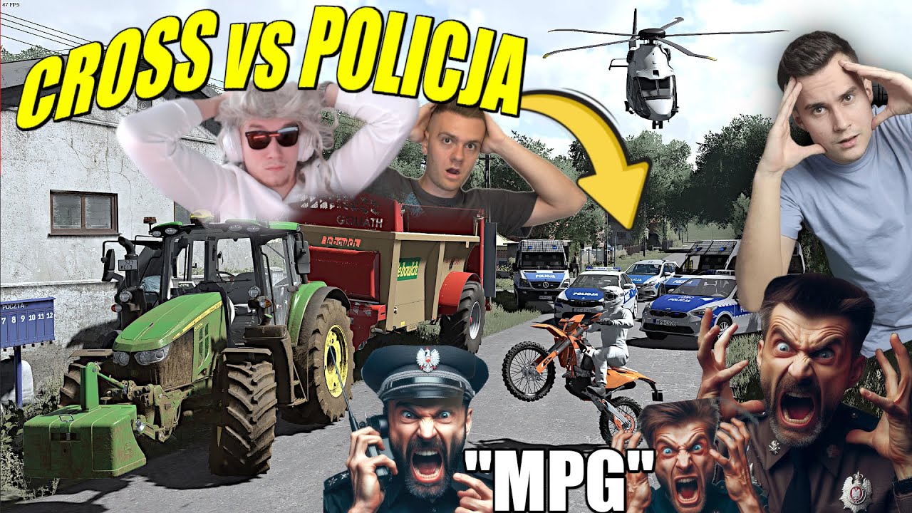 Prowokuję POLICJĘ!👮‍♂️Cross vs Policja!🤣- WYMKNĘŁO SIĘ SPOD KONTROLI!😨-  