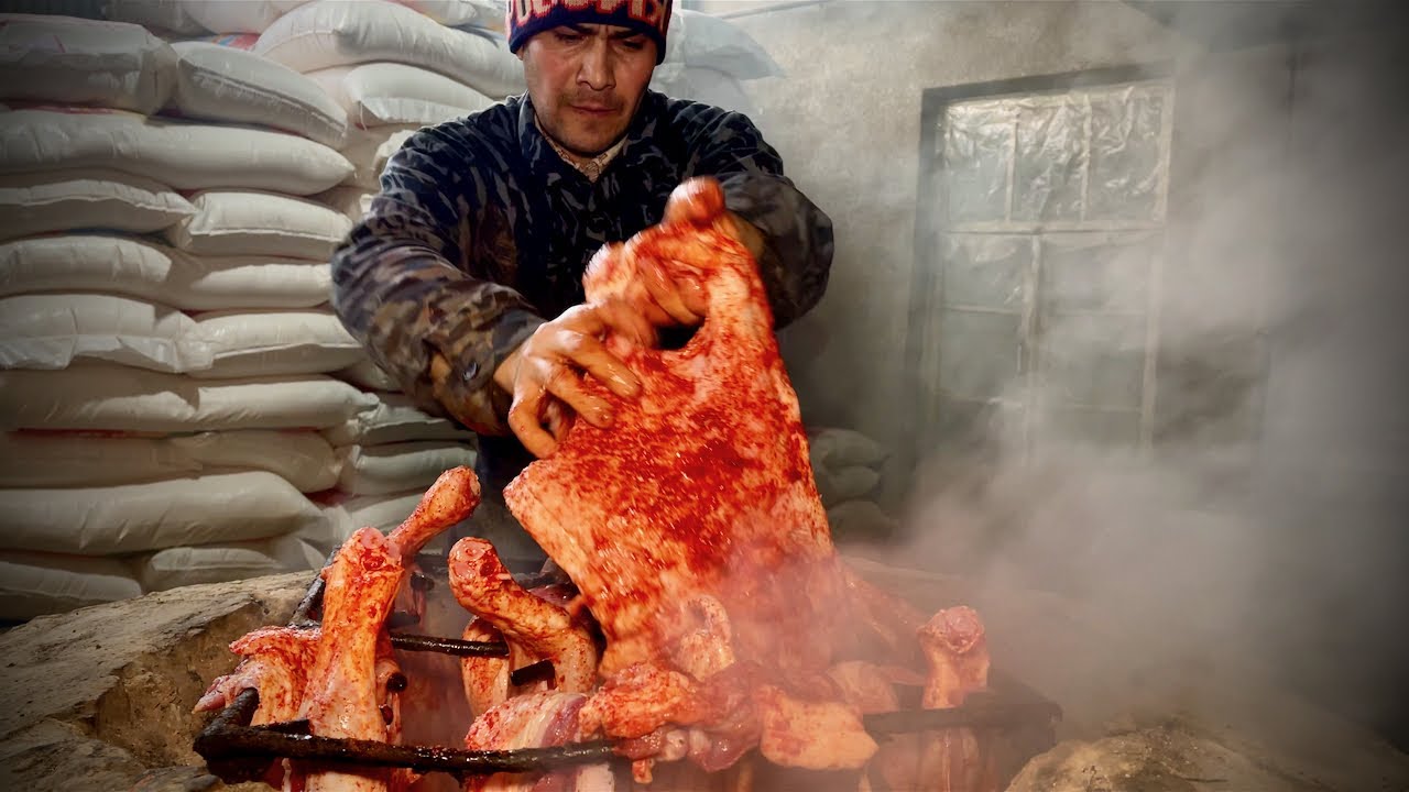 ⁣Insane Street Food in Bukhara 🇺🇿 200kg of Lamb BBQ and 160Kg of Pilaf + Lamb Fat Sweet in Uzbekistan