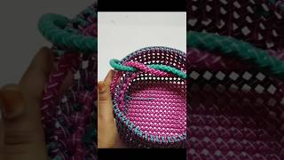 ❤️Handmade Plastic Rope Basket | Easy Diy Storage Basket ❤️#shorts#viral#handcraft#trending