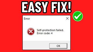 HOW TO FIX SELF PROTECTION FAILED ERROR CODE 4 (EASY FIX) 2026!