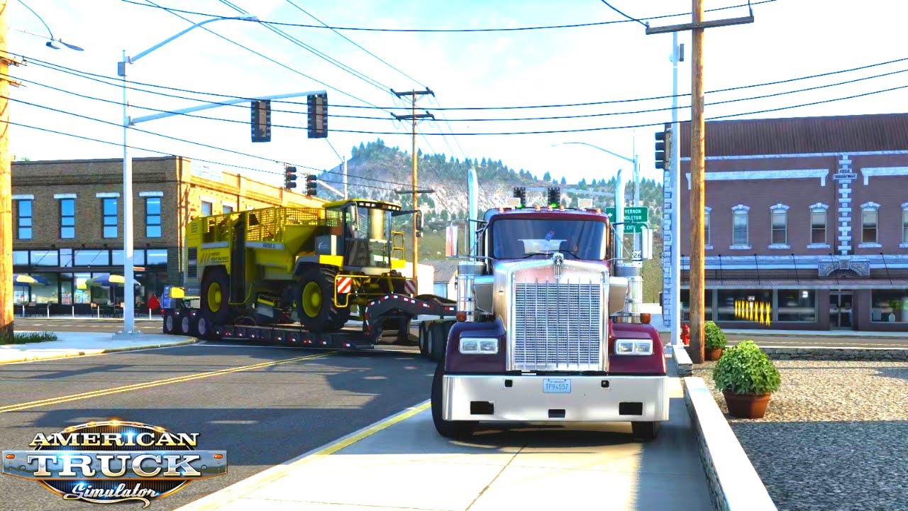 Beet Harvester ( 29tn ) Transport | Kennewick to Elko | Ultra Settings 60 FPS | ATS 1.46 Gameplay