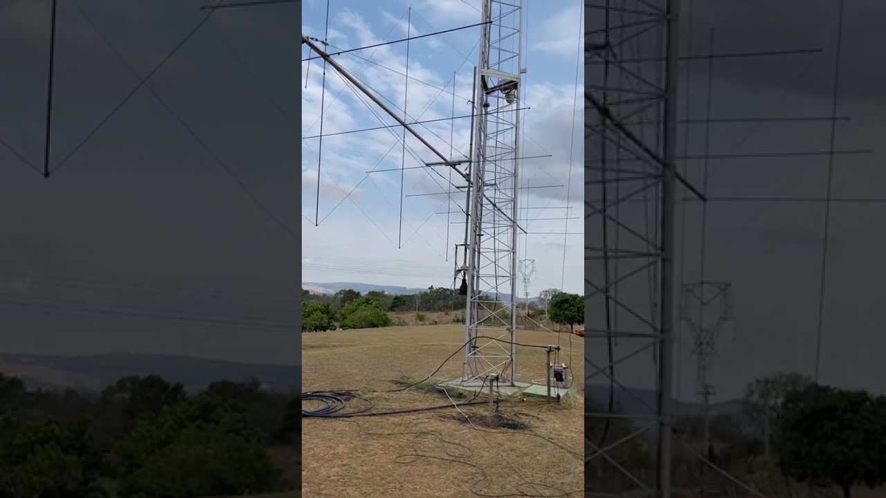 8 elements cubical quad antenna for 10 meters band with motor elevator