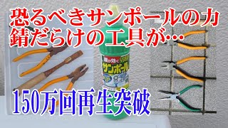 サンポールに錆だらけの工具を浸けてみた！