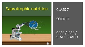 Topic: Saprotrophic nutrition,  Class 7 - Science,  Chapter :  Nutrition in Plants, #science
