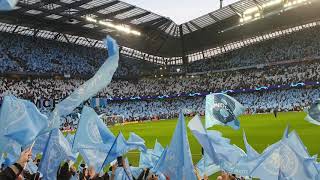 Manchester City Fans Singing Their Himno Vs Tottenham Hotspurs