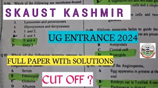 SKAUST KASHMIR QUESTION PAPER 2024 | SKAUST KASHMIR QUESTION PAPER WITH ANSWER | ANSWER KEY.