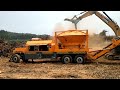 what material this horizontal grinder process? #woodchipper #automobile #agricultura #coconuttree
