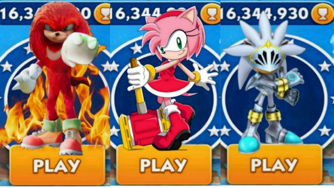 Sonic Dash - Sir Knuckles VS Paladin Amy VS Sir SilverSonic _ Movie ...