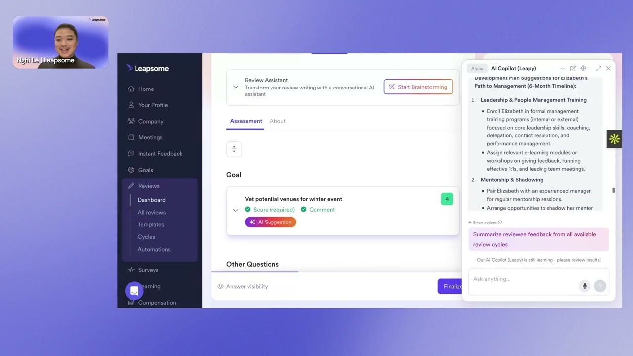Leapsome AI Overview