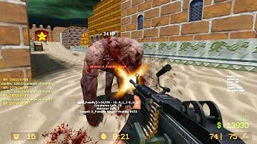 Counter Strike Source - Zombie Riot Mod online gameplay on Dust 2 Mariostyle Map