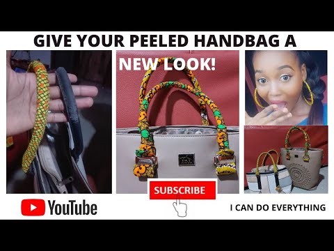 DIY: HOW TO COVER A PEELED LEATHER HANDBAG - YouTube