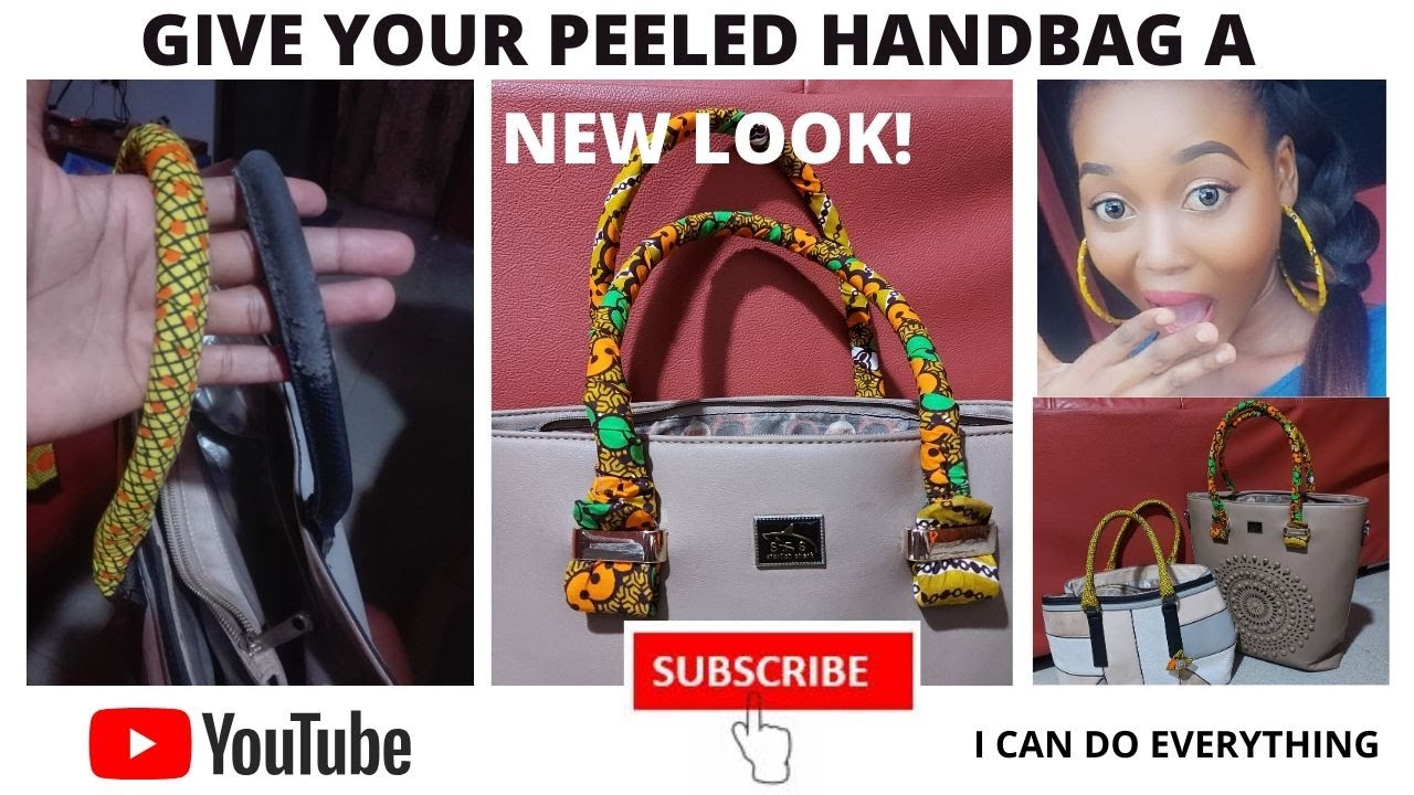 DIY: HOW TO COVER A PEELED LEATHER HANDBAG - YouTube