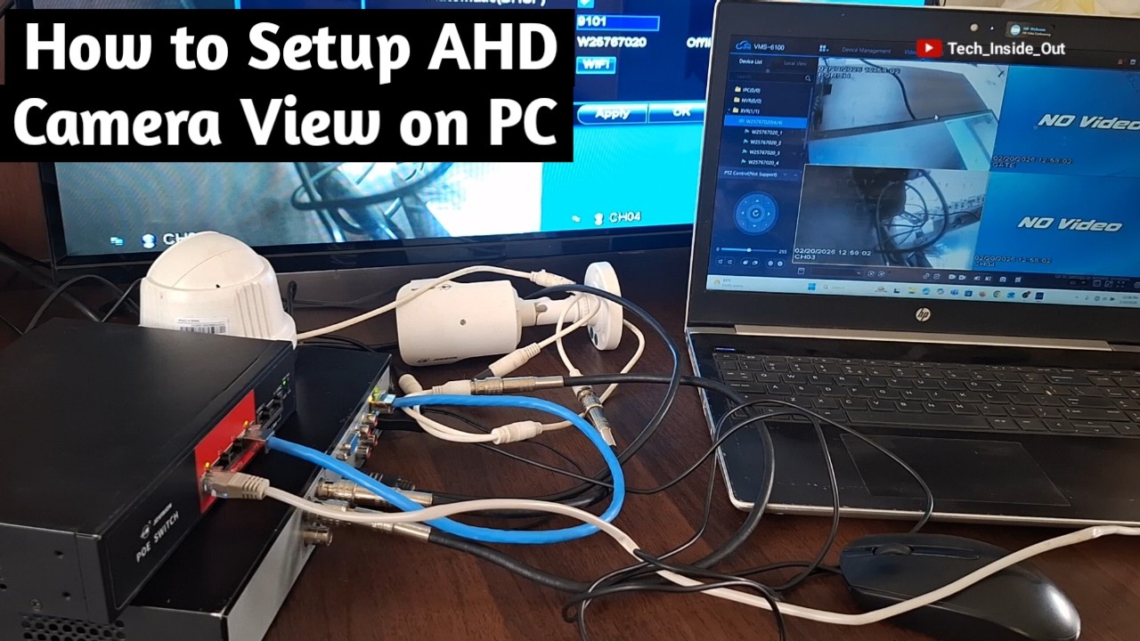 How to connect & view AHD CCTV cameras on PCs using a network switch ...