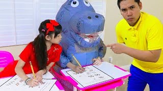 Emma Pretend Play Cheating On School Exam Test