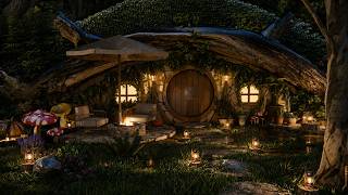 Cozy Hobbit Home ambience | rain sounds for deep sleep 10 hours no ads, 99% Instantly Fall Asleep