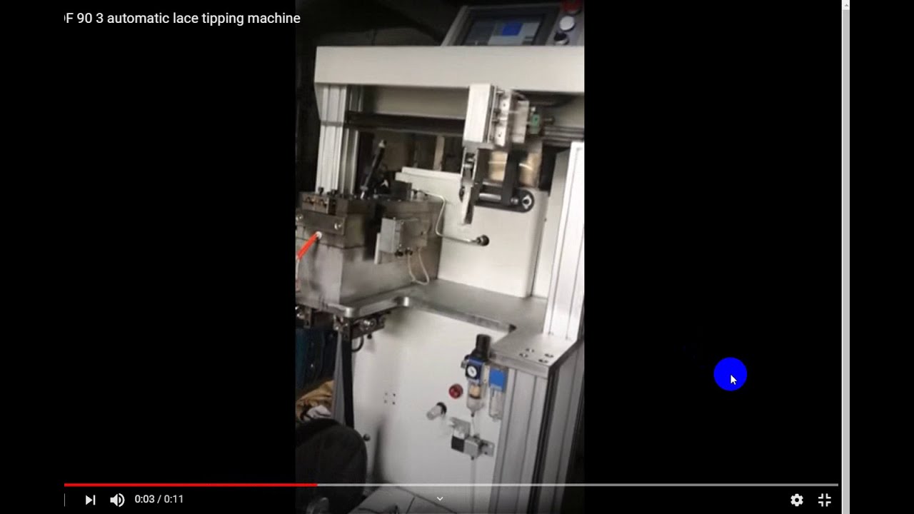 CODF 90 3 automatic lace tipping machine - YouTube
