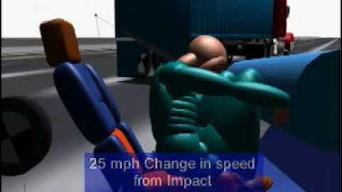 Forensic Animation of major car/tractor-trailer collision utilizing MADYMO Data.