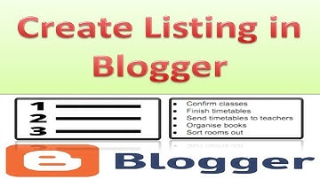 Create listing in blogger | Numbered  List in Blogger | Bullet List in Blogger in Hindi