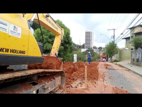 Avenida do Pier em obras em Pouso Alegre