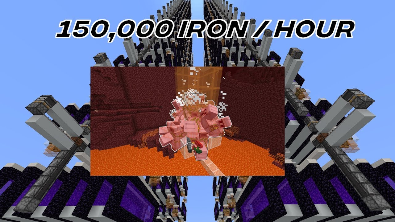 150,000 Iron/h Farm (1.14.3pre1) YouTube