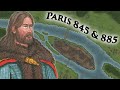 The two real viking sieges of paris 845 and 885