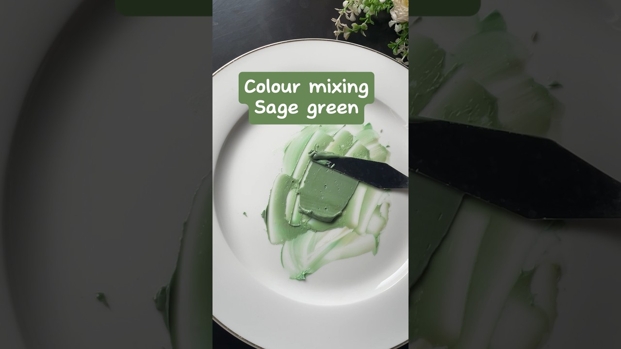 Colour mixing Sage green