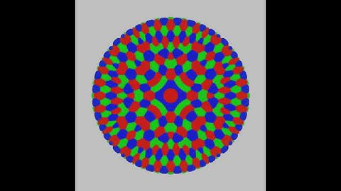 Phase-field simulation of a ternary eutectic (kaleidoscopic spherulite)