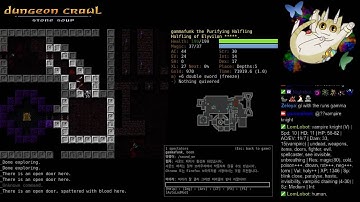 Dungeon Crawl Stone Soup With Game Sounds! - Halfling Skald - Part 3