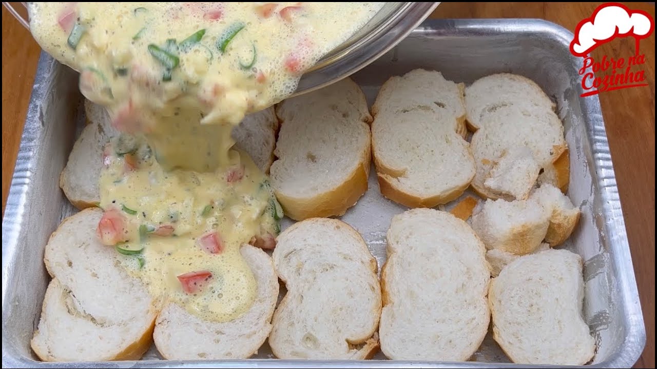 Quando eu tenho pão velho eu faço essa receita, eu nem acredito que você ainda joga pão velho fora