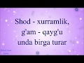 Sevara Nazarxon & Shahzod guruhi -  Bir kam dunyo (Lyrics)