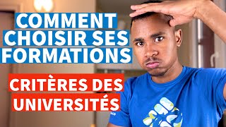 Choix des formations et critères des universités sur campus France 🇫🇷 / Etudes en France