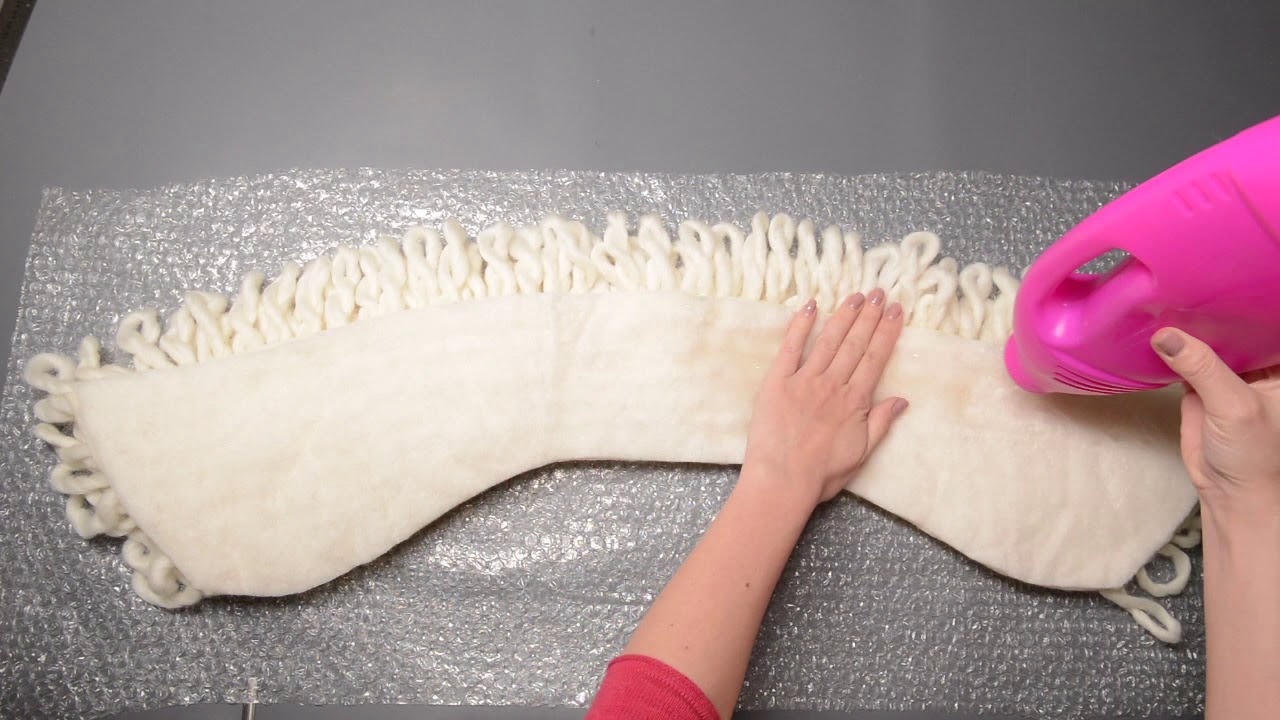 Альтернативный валяный мех. Изготовление воротника