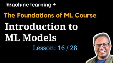 Introduction to ML Models | #16 of 28 | Foundations of ML: The Big Picture