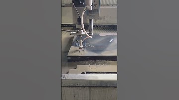 Cutting 3" A36 Steel Plate on the Flow Mach 2 Water Jet. 🥵💦