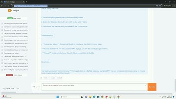 Connect xampp mysql to python step by step guide