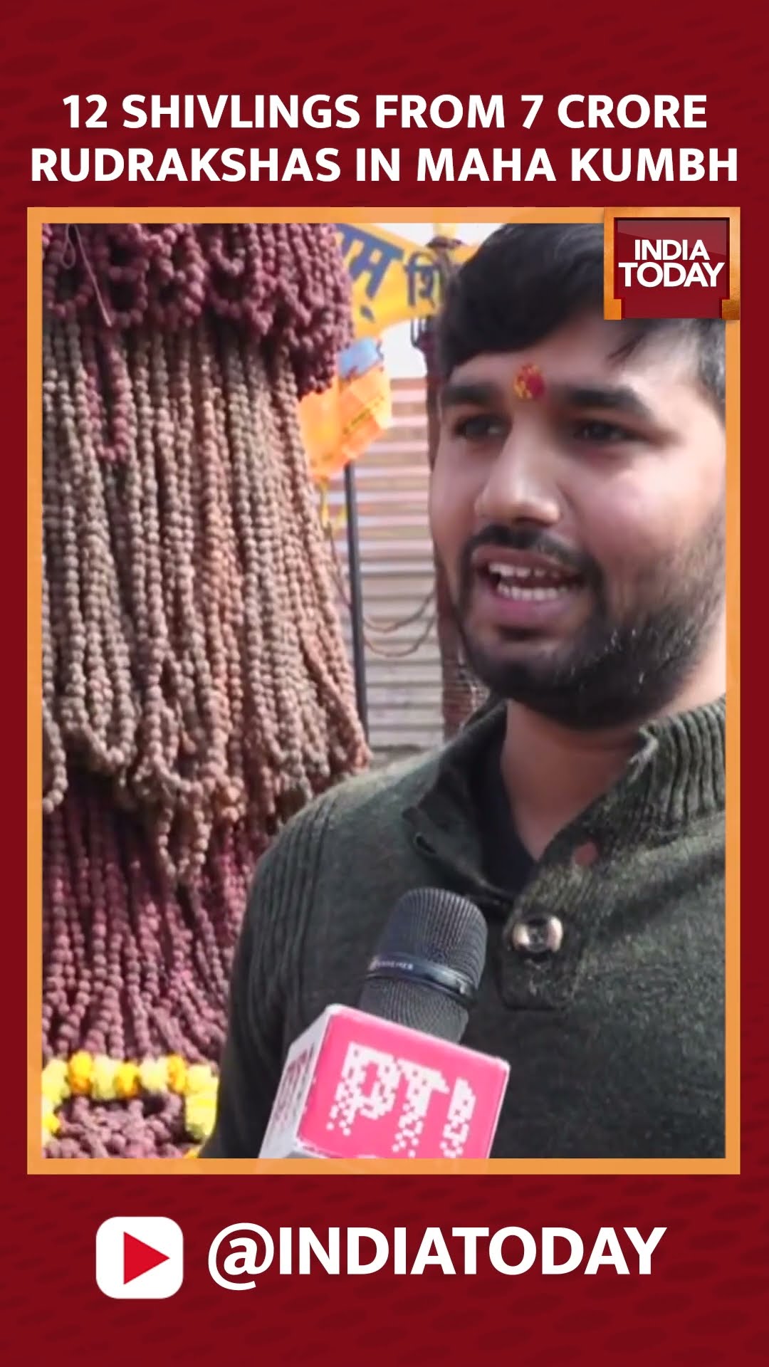 Maha Kumbh 2025: Swami Abhay Chaitanya Creates 12 Shivlings From 7 Crore Rudrakshas | India Today