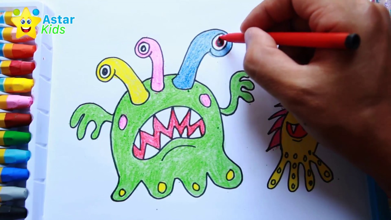 How to draw Monster for Children | Astar Kids