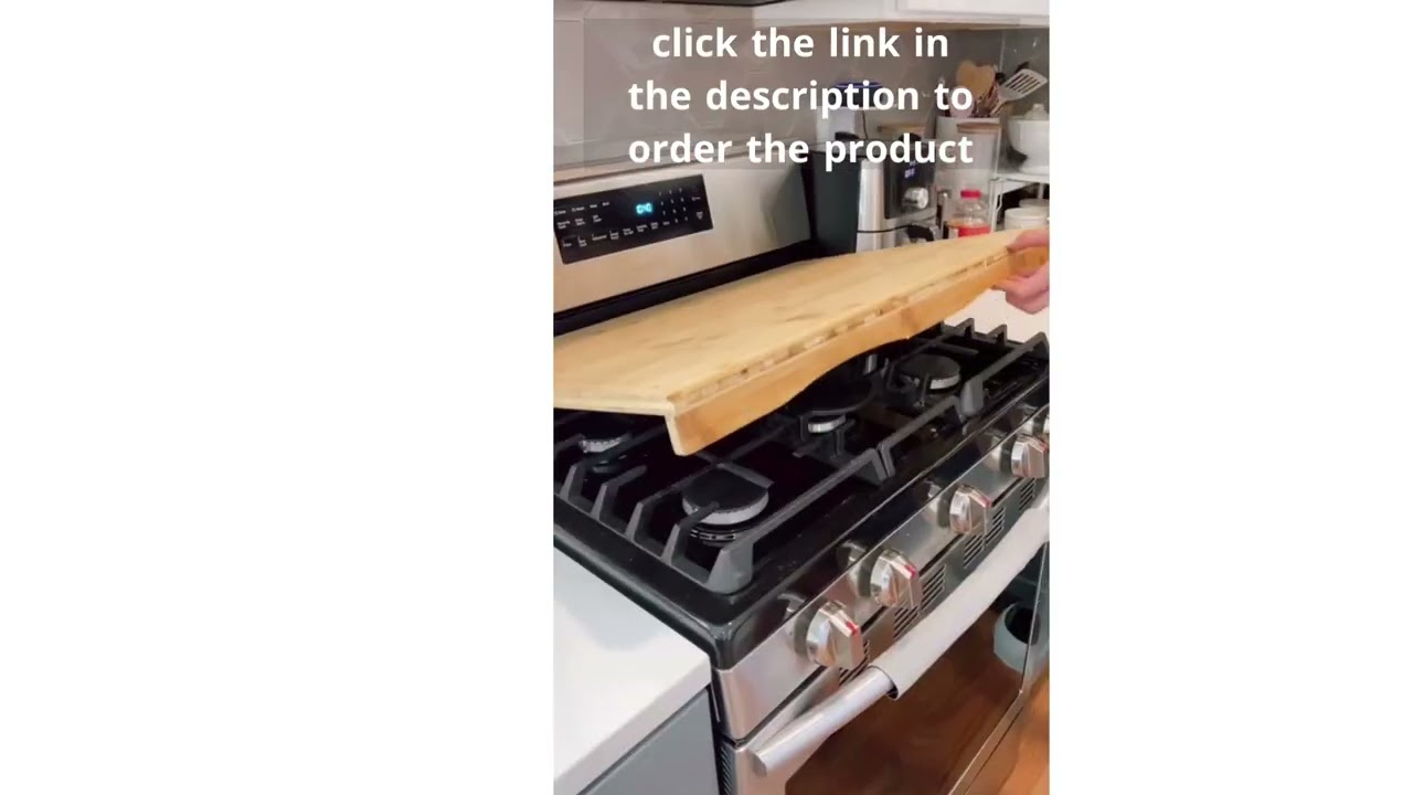 Prosumer's Choice Dual-purpose Bamboo Stovetop Cover Workspace and Countertop Cutting Board with Adjustable Legs