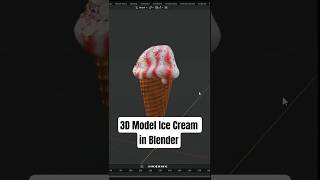 Blender3D Ice Cream in 1 minute #blendertutorial #blender#blender3dmodeling #b3d