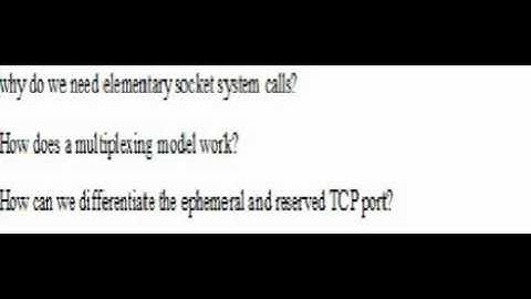 Network Programming Viva questions