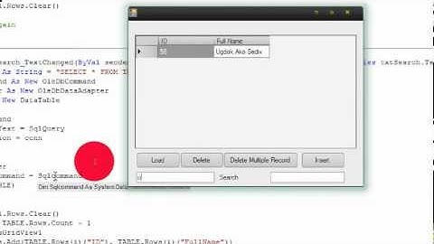 vb net how search a record in datagridview using ms access 2007 - 2010 ( Part 5 - Part 6 )