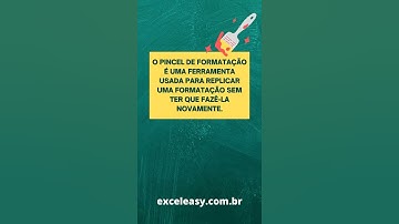 Pincel de Formatação do Excel Para que serve #shorts