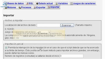 Tutorial Panel de control web: Administrar una base de datos MySQL con PhpMyAdmin.