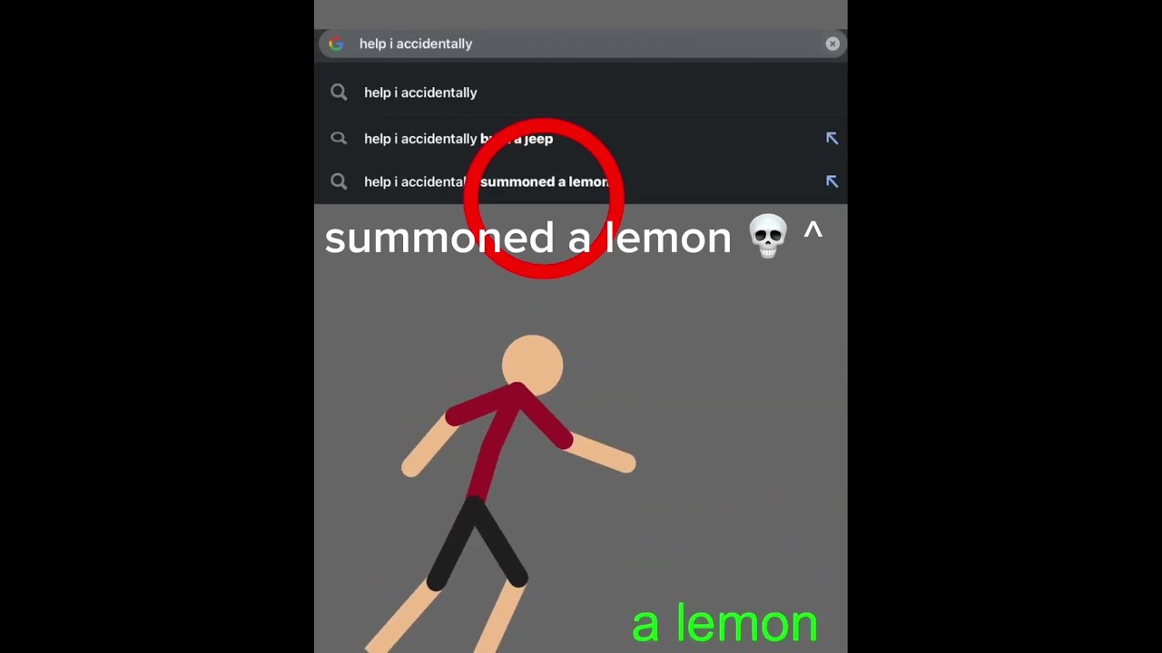 Bro Summoned A Lemon Animation Funny Sticknodes