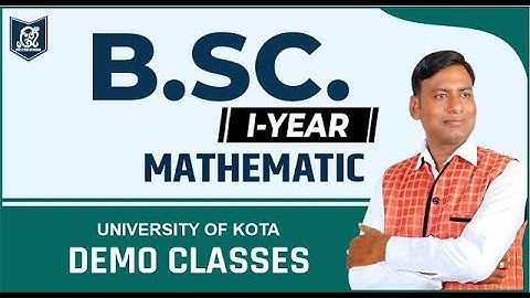 B.Sc. 1st Year || Math || Demo Class Lecture - 4 || Hindi Medium UOK