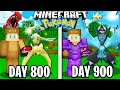 I Survived 900 Days in Minecraft POKEMON!