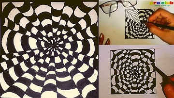 EASY Optical illusion drawings/patterns/tricks/abstract drawings by omg productions